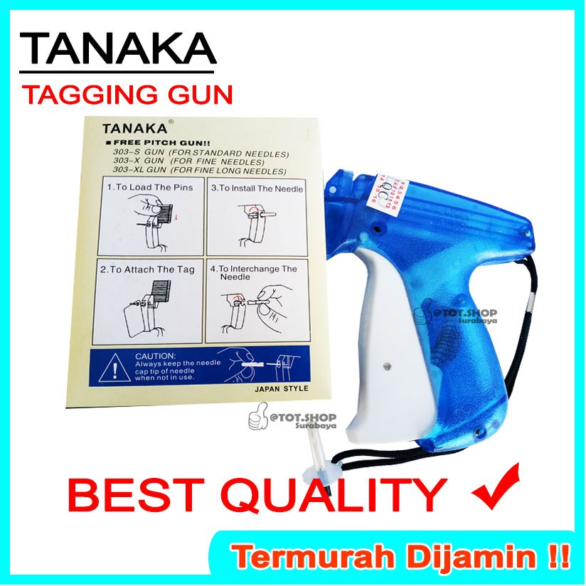 

TANAKA TAG GUN ALAT TEMBAK PEMASANG LABEL BANDROL HARGA HANG TAG TAGGING LAUNDRY PASANG LABEL
