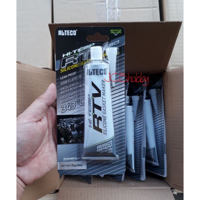 

LEM PAKING GASKET TAHAN PANAS HI TEMP RTV ALTECO SILICONE GREY 85G ASLI ORIGINAL