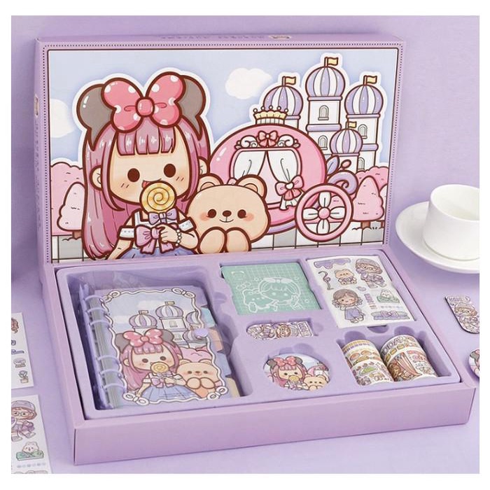 

Diary Set Buku Jurnal Binder Aesthetic - Journal Kit Set Kado Birthday