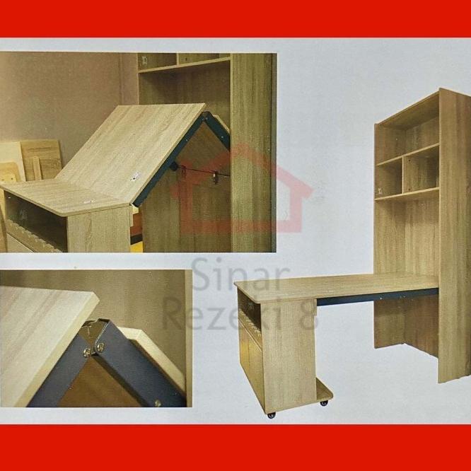 Engsel Meja Lipat Tarik + Roda / Fold Lemari Meja Tarik Dorong