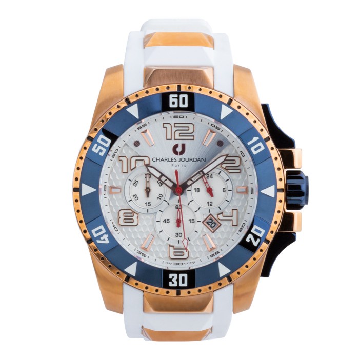 Charles Jourdan CJ1026-1515C Jam Tangan Pria WhiteGold