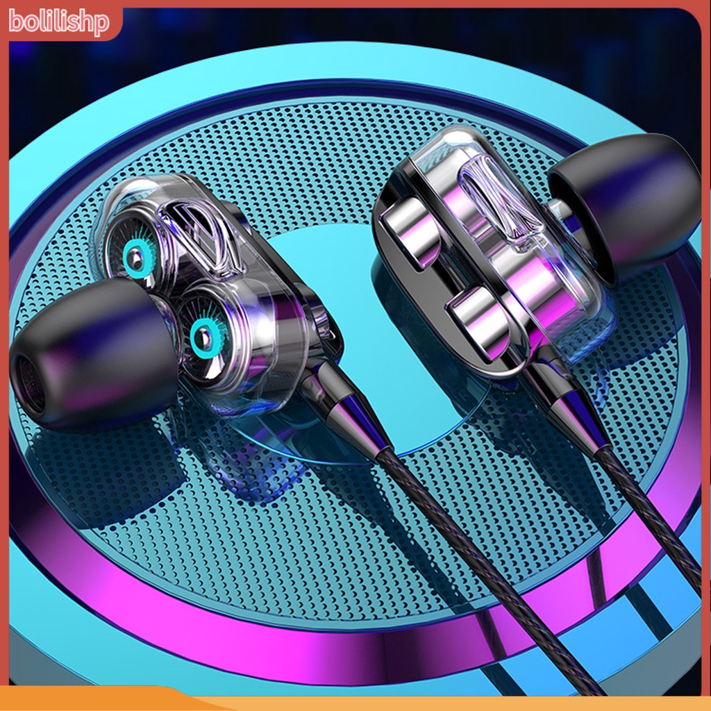 &lt;Bolilishp&gt; A4 Earphone In Ear Heavy Bass Universal Bahan Plastik Ringan