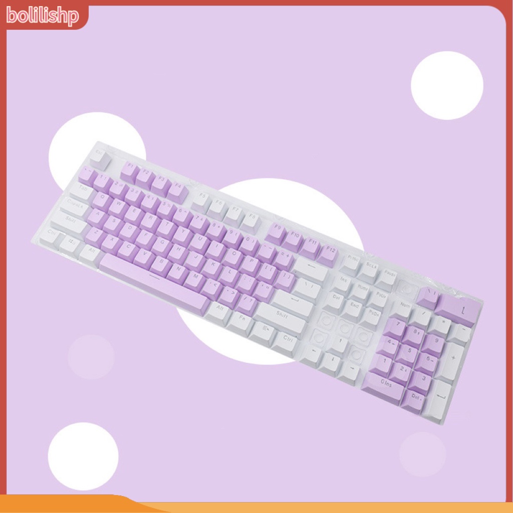 &lt;Bolilishp&gt; 104pcs / Set Keycaps Universal Ergonomis Untuk Keyboard Mekanik