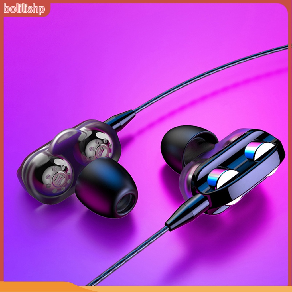 &lt;Bolilishp&gt; A4 Earphone In Ear Heavy Bass Universal Bahan Plastik Ringan
