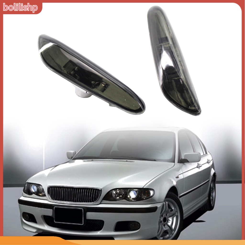 &lt;Bolilishp&gt; 2Pcs Side Marker Light Bezel Wear Resistant Fine Workmanship Gray Turn Signal Lamp Cover 63137165915 63137165916 for BMW 3 Series E46 02-05