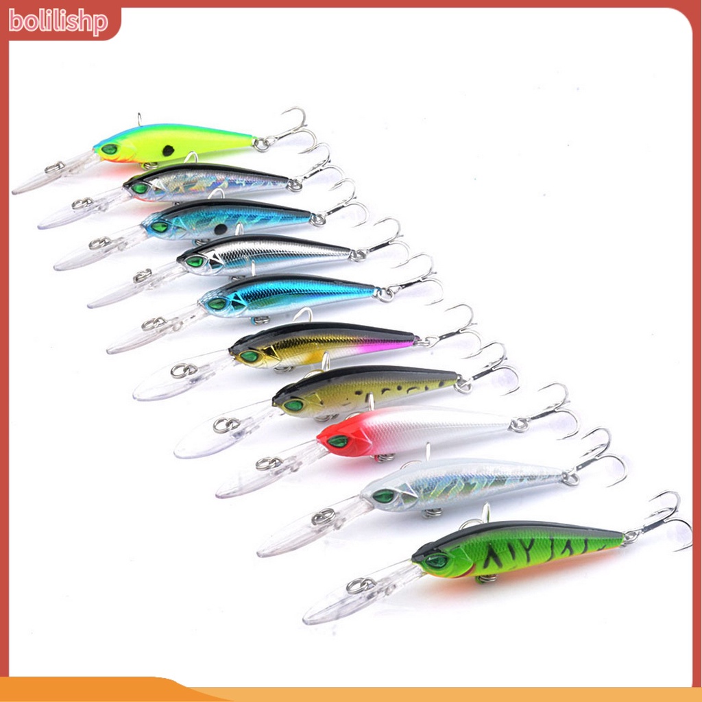 [Bolilishp] 6g/9cm Umpan Keras 3D Simulasi Fisheye Tajam Kait Simulasi Realistis Angling Lidah Panjang Piring Bionic Umpan Memancing Luar Ruangan