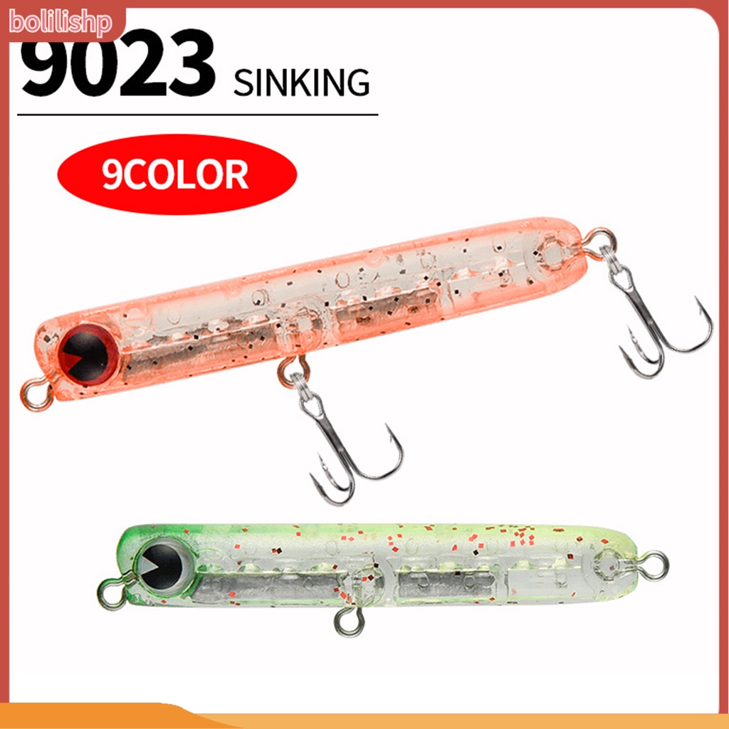 [Bolilishp] 6cm/4.8g Mikro Pensil Umpan 3D Simulasi Fisheye Tajam Kait Simulasi Angling Tenggelam Pensil Mikro-object Umpan Memancing Luar Ruangan