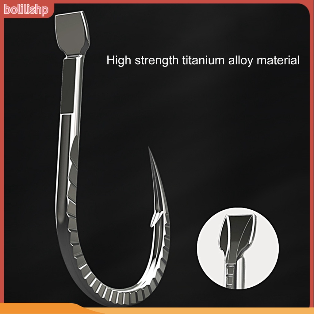 [Bolilishp] 30pcs/set 1-15 Kait Memancing Tajam Tahan Karat Anti-Korosi Paduan Titanium Heavy Duty Barbed Carp Fishing Fishhooks Angling Supplies