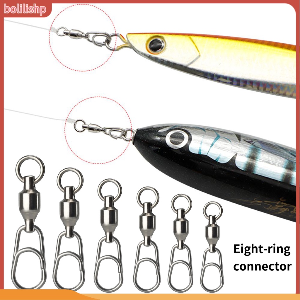 [Bolilishp] 10pcs Konektor Cincin Figure-Eight Stabilitas Tinggi Kokoh Ukuran Kecil Alat Pancing Fishing Connector Untuk Memancing Outdoor