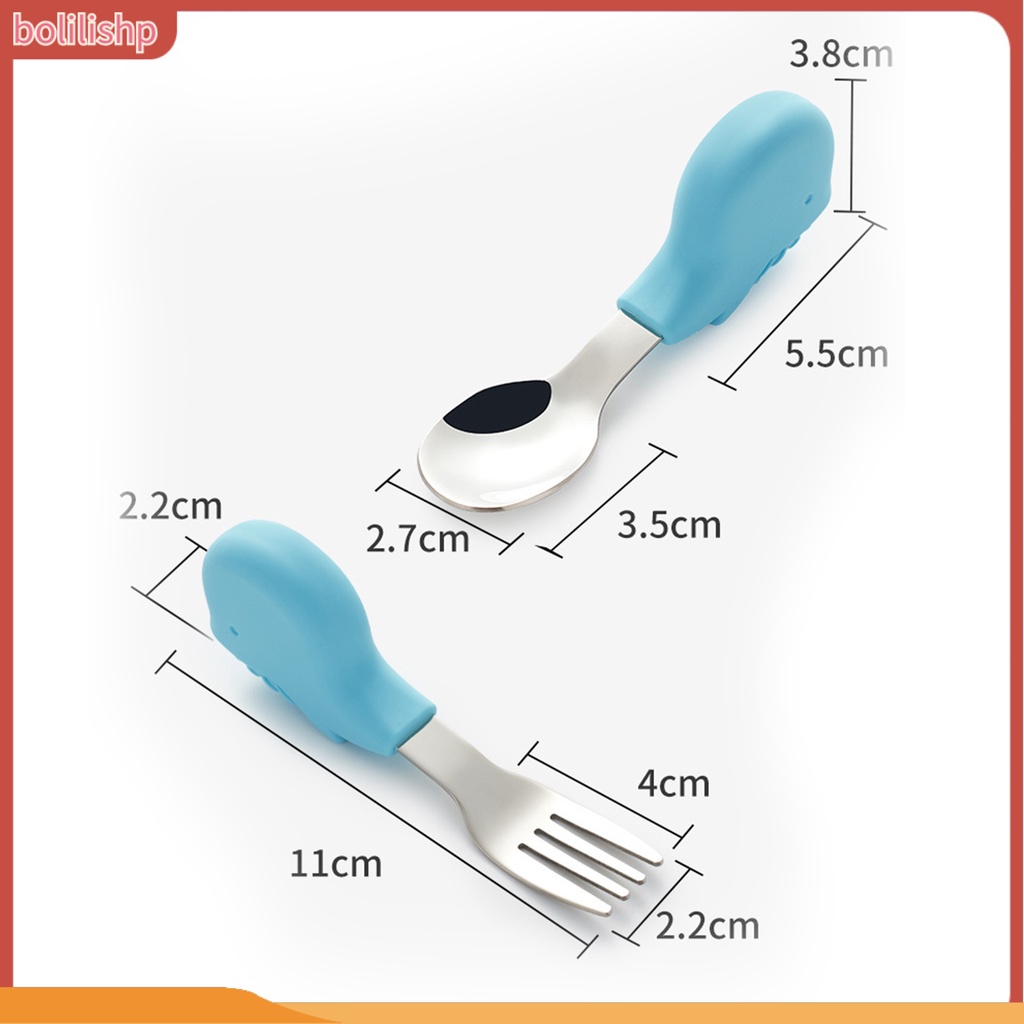 &lt;Bolilishp&gt; 1 Set Sendokgarpu Bahan Stainless Steel Food Grade Untuk Bayianak