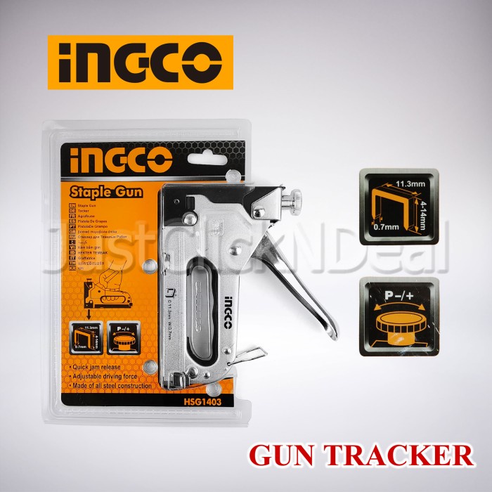 

Ingco Staple Gun Tacker Hekter Tembak Full Besi Jok Kanvas Bingkai
