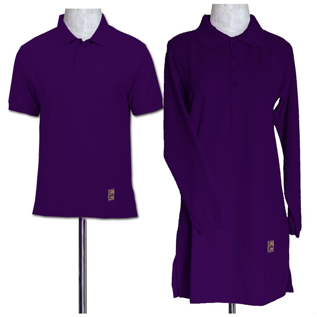 TERMURAH KAOS POLOS S-XXXL Kaos Polo Couple Ungu Tua Tunik Muslimah Seragam Kantor/Olahraga/Outbond