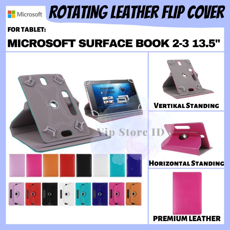 MICROSOFT SURFACE BOOK 2 3 13.5 INCH ROTATE FLIP BOOK COVER CASE CASING SARUNG KESING FLIPCASE