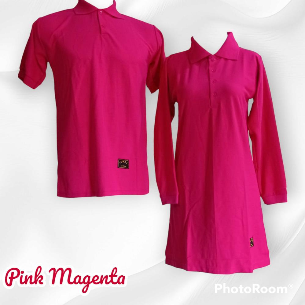 TERMURAH KAOS POLOS S-XXXXL Kaos Polos Couple Polo Tunik Muslimah Merah Kancing Depan Busui/Seragam 