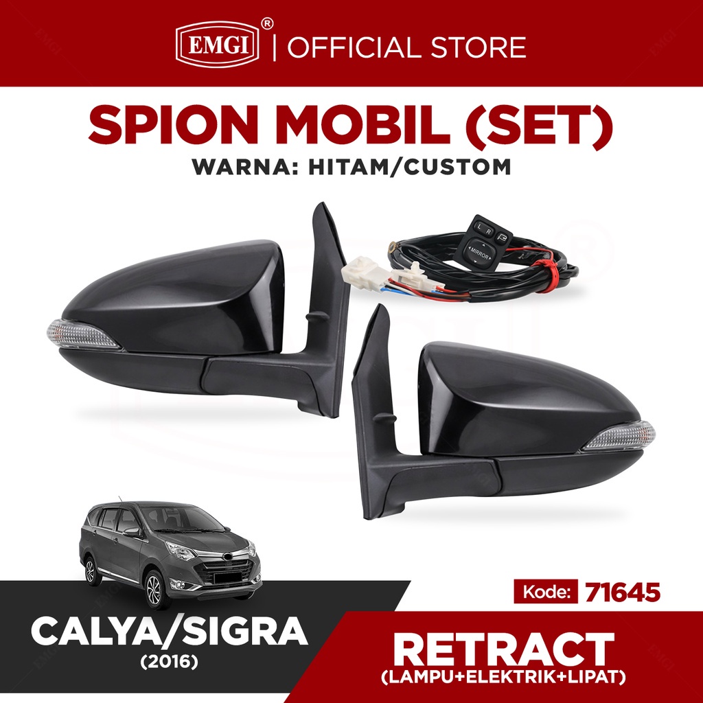 Upgrade Retract - Spion Mobil Calya / Sigra 2016 + Saklar Kabel Switch - 71645s