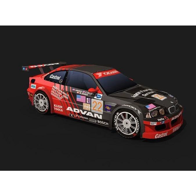 DIY Papercraft BMW M3 GTR Car ver 2