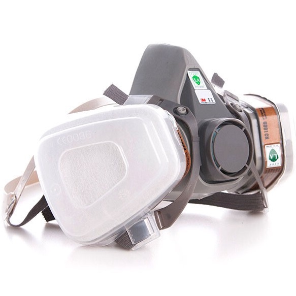 [Z»38♥) 3M Masker Gas Respirator / Masker Cat / Masker Lab - 6200 3M amanah