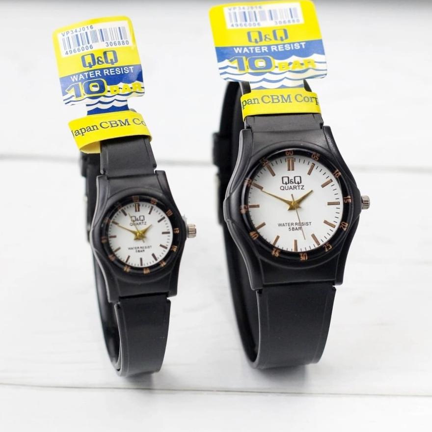 Terbaru Jam Tangan Couple Qq Quartz Analog Tali Rubber Jam Tangan Murah