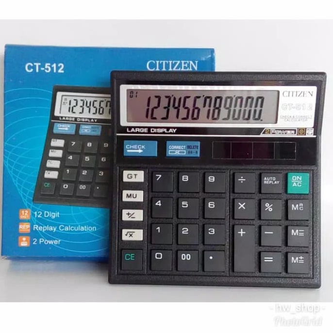 

Kemasan Baru.. Kalkulator Calculator Citizen CT-512 12Digit 7GL