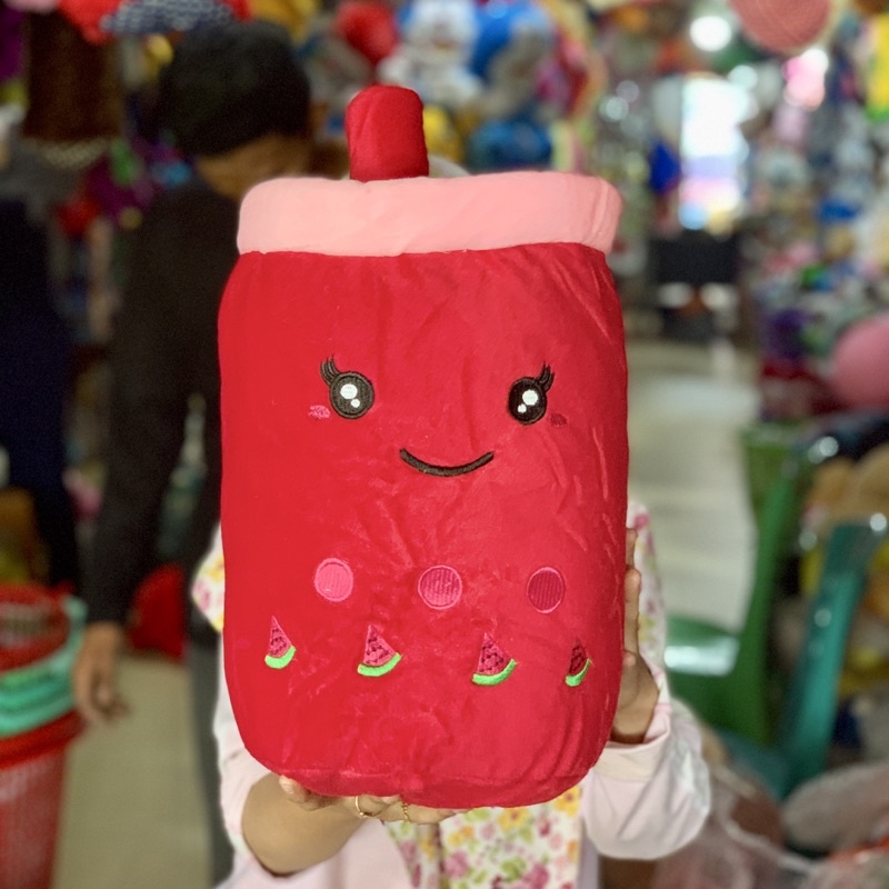 BONEKA BOBA MILK TEA BESAR UKURAN 42CM SNI
