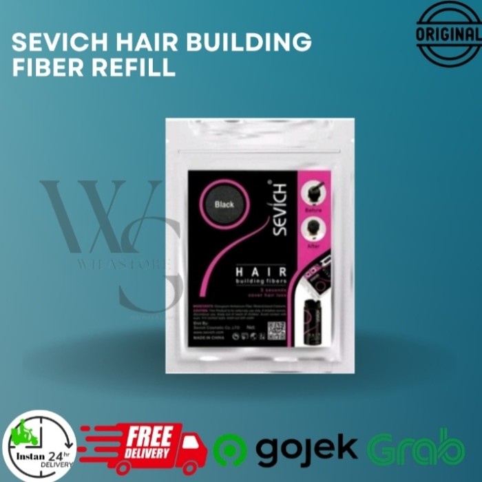 sevich refill hair fiber building isi ulang sevich solusi kebotakan