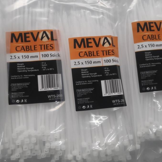 

%$%$%$%$] kabel ties Meval 15 cm 2.5 X 100mm