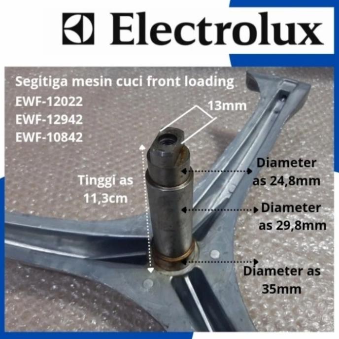 +++++] Segitiga Mesin Cuci FL Electrolux EWF1273 EWF14113 EWF14023 EWF12022