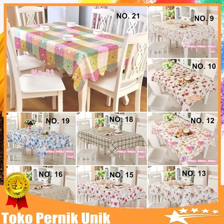 Terbaik Taplak Meja Makan Anti Air Jumbo Persegi Panjang Plastik Tebal Murah Ukuran Besar Motif Daun