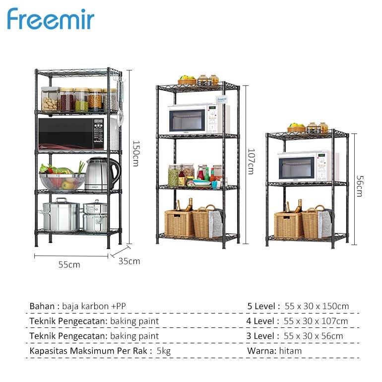 FREEMIR RAK SUSUN SERBAGUNA RAK KAMAR TIDUR/DAPUR/ KAMAR MANDI TERMURAH FREE ONGKIR