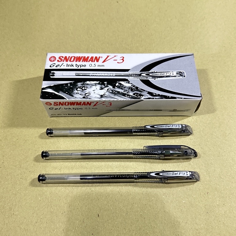 

Terbaru.. Pulpen Gel Snowman V-3 V3 isi 12 pcs 8MH