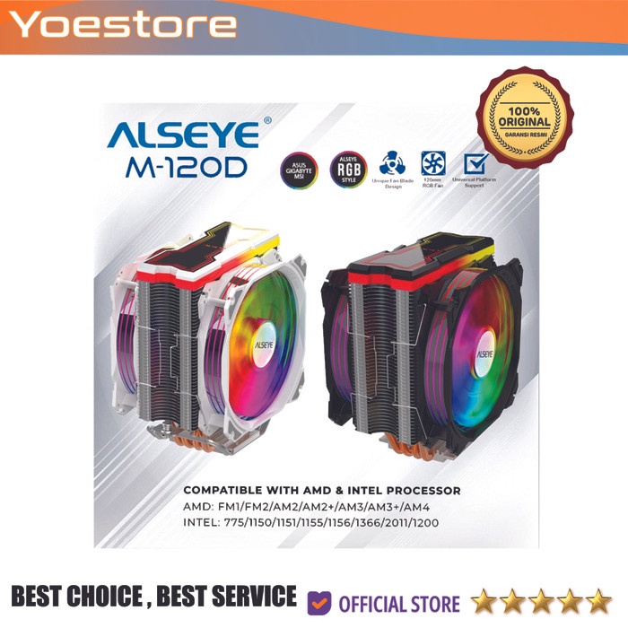 Alseye M120D / Alseye M 120D / Alseye M120 D - Black / White