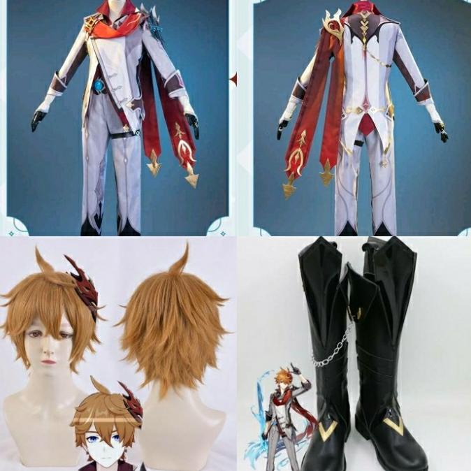 Ready Childe wig costume shoes cosplay genshin impact