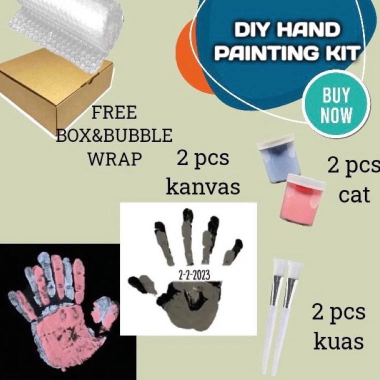 

MY95 CAP TANGAN COUPLE | hand painting kit | kanvas painting kit vshot