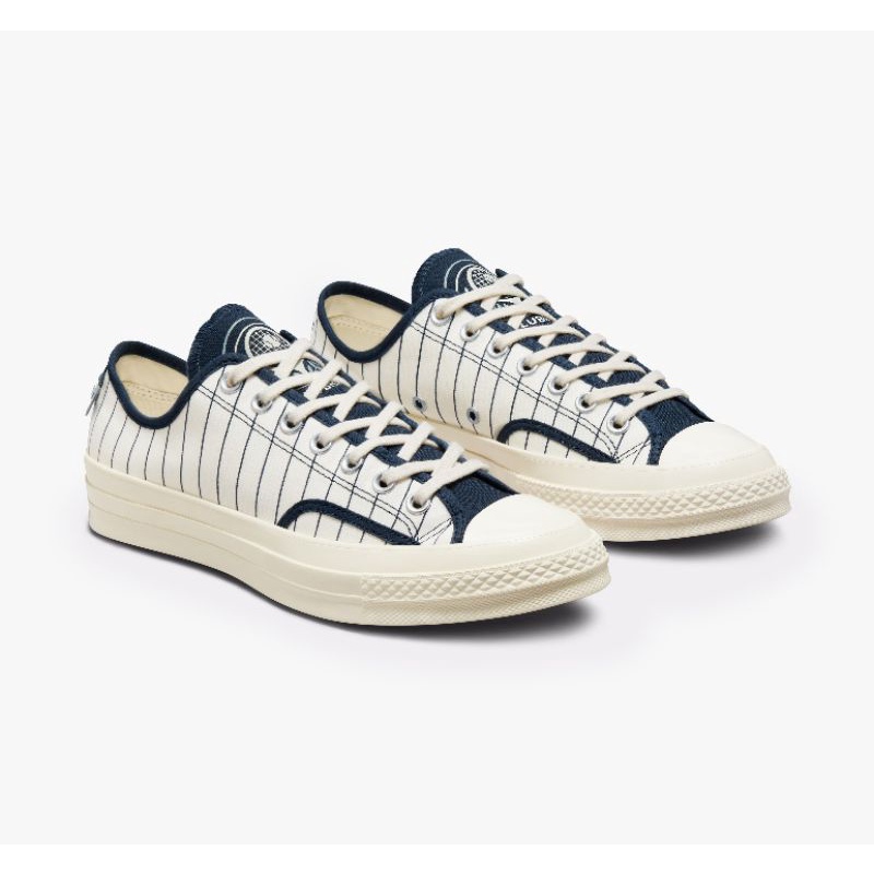 Sepatu Sneakers Pria CONVERSE Chuck 70 Ox Clubhouse Egret Navy Original A03441C