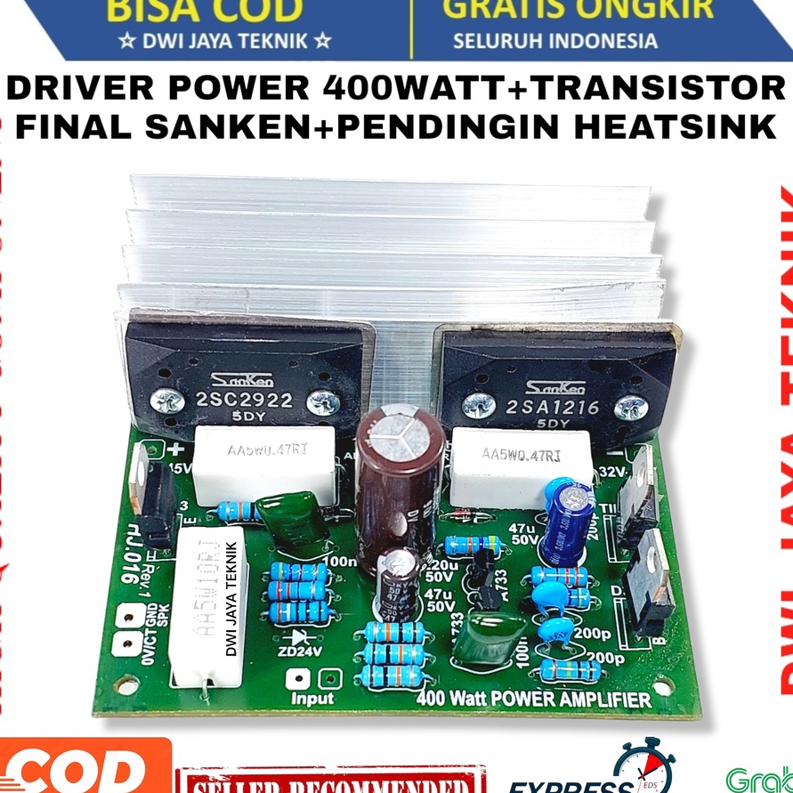 12.12 Flash Sale Kit Power Ampli 400watt mono+Sanken+ Pendingin gas 