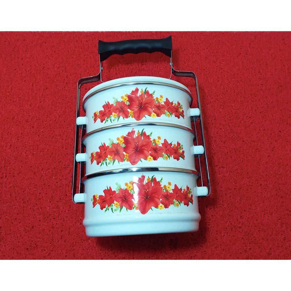 RANTANG SUSUN / RANTANG ENAMEL 14 SUSUN 3 / TEMPAT MAKANAN SUSUN / RAK TEMPAT MAKANAN / TEMPAT BEKAL