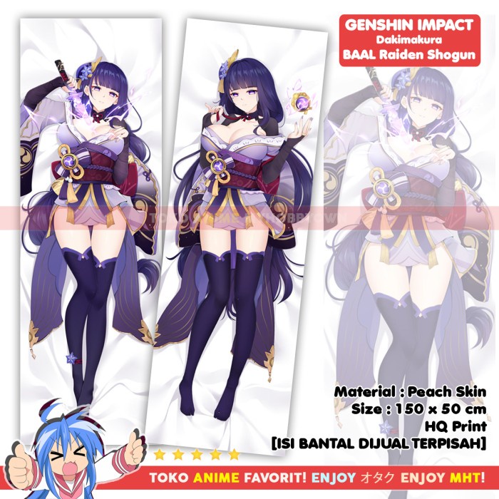 HOT SALE SARUNG BANTAL ANIME DAKIMAKURA GENSHIN IMPACT : BAAL RAIDEN SHOGUN TERMURAH