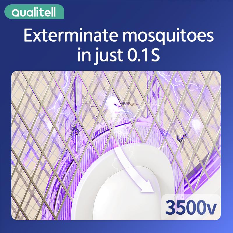 Xiaomi Qualitell Raket Nyamuk Listrik Pemukul Nyamuk Elektrik Lampu