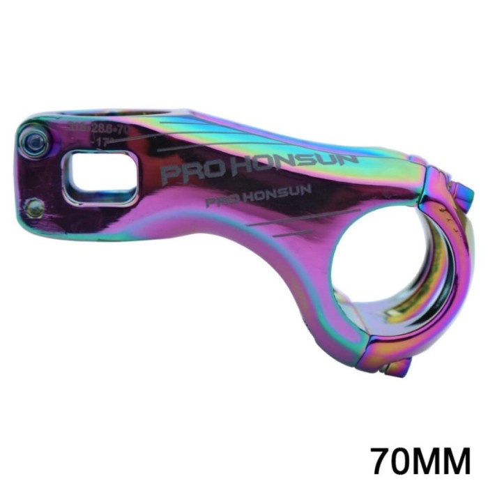 Honsun Pro Stem 31.8 mm 7 CM 17 Derajat Stem Handlebar Sepeda Rainbow