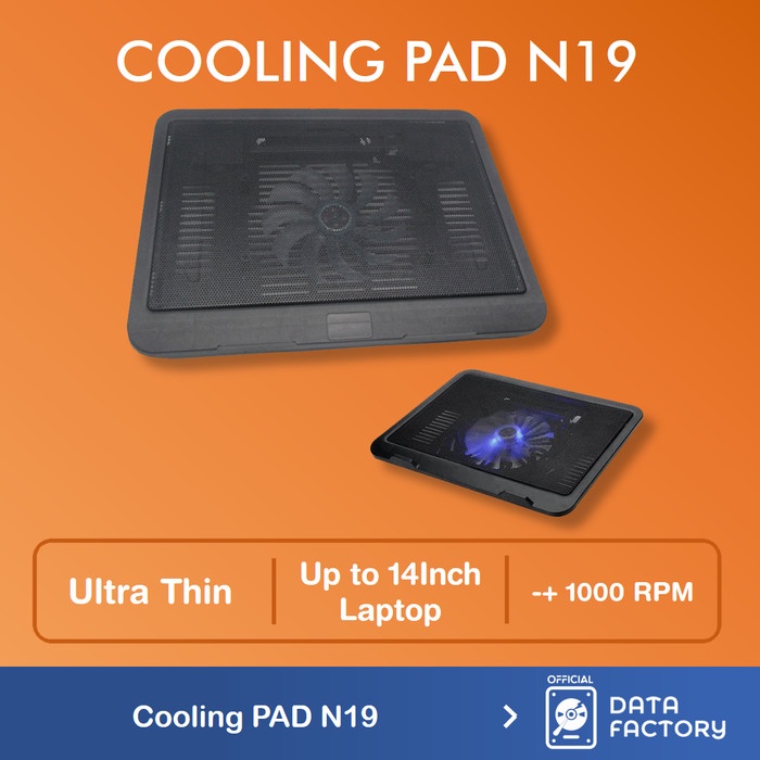 Cooling Pad Laptop Notebook Ultra Thin Radiator N19 Cooling Base Fan