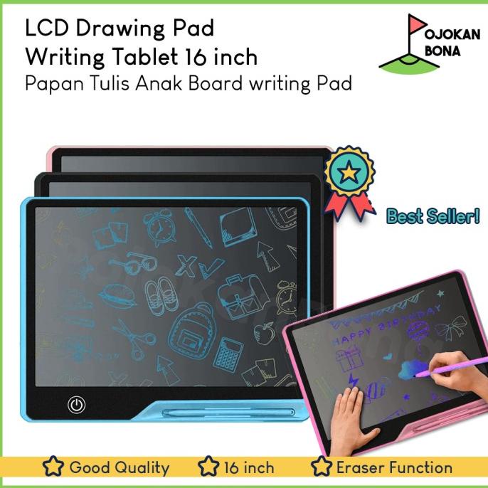 

LCD Drawing Writing Tablet 16" Papan Tulis Anak Board Writing Pad