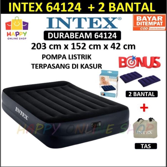 INTEX KASUR ANGIN - KASUR INTEX DURABEAM REST RAISED AIRBED ORIGINAL