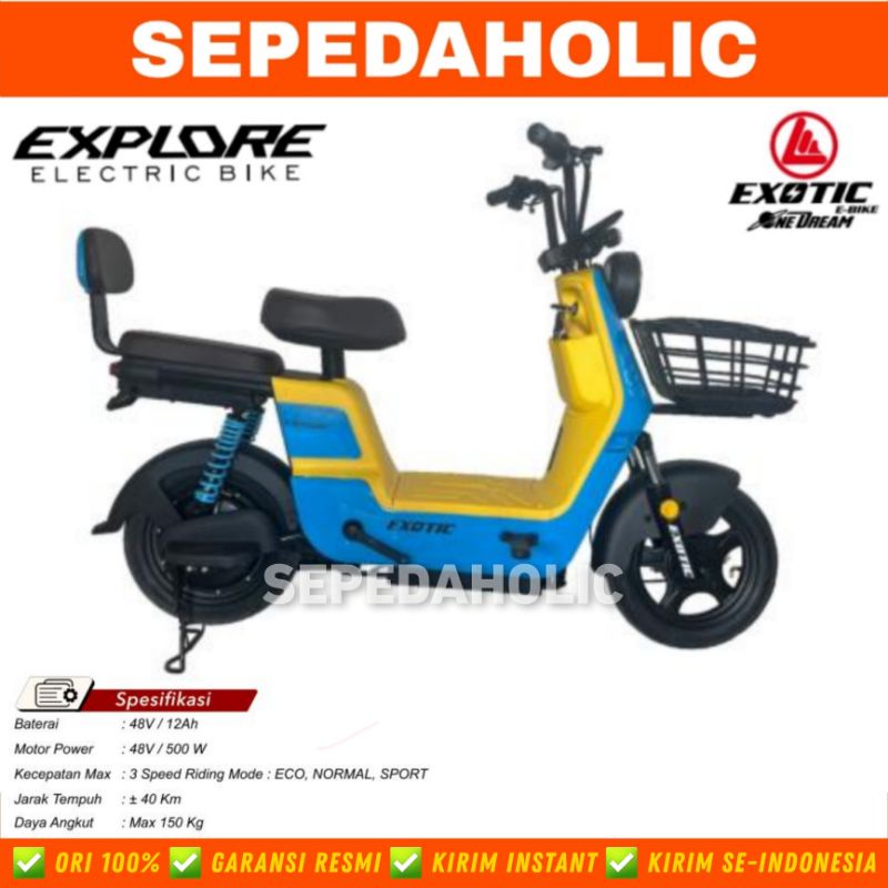Sepeda Listrik EXOTIC EXPLORE By Pacific 500 Watt Electric E Bike