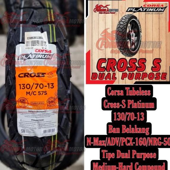 DISKON Ban Corsa 130 70-13 Cross-s Ban Nmax Belakang