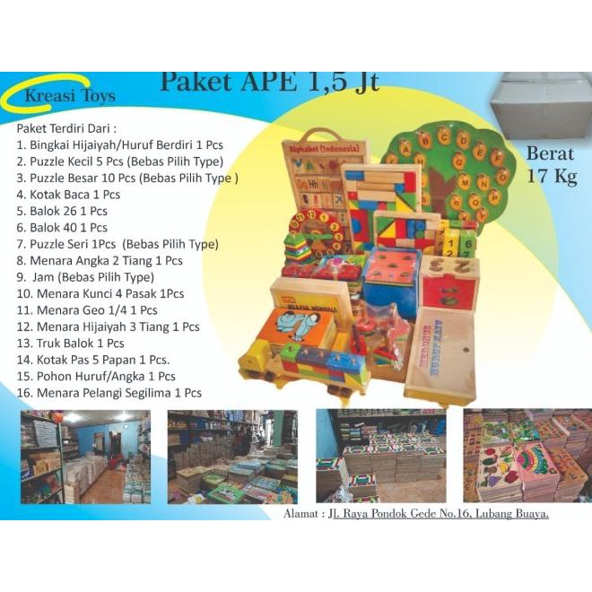 Paket Murah Alat Peraga Edukatif Ape Paud Tk