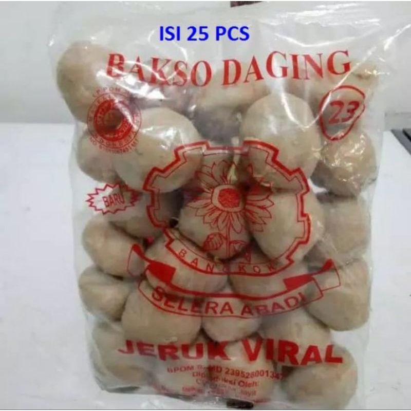 

Bakso Daging Sapi Selera rasa Jeruk isi 25butir Baso