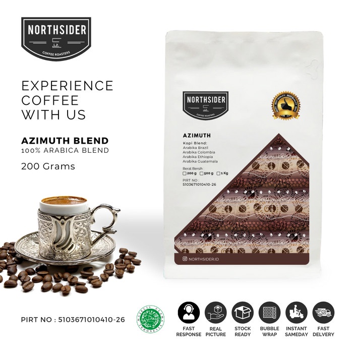 

BIJI KOPI ARABIKA AZIMUTH BLEND - 200GR NORTHSIDER ESPRESSO BLEND