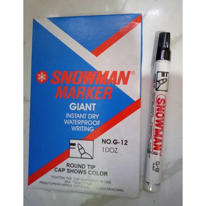 

spidol permanen snowman G-12 per dus ram02
