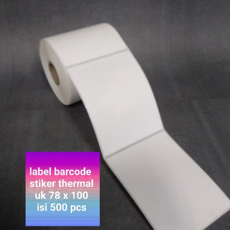 

LABEL BARCODE THERMAL 78X100 MM / 78X100MM / 80 x 100 mm / 4" x 3" CORE 1 INCH –CKG.26Jn23p