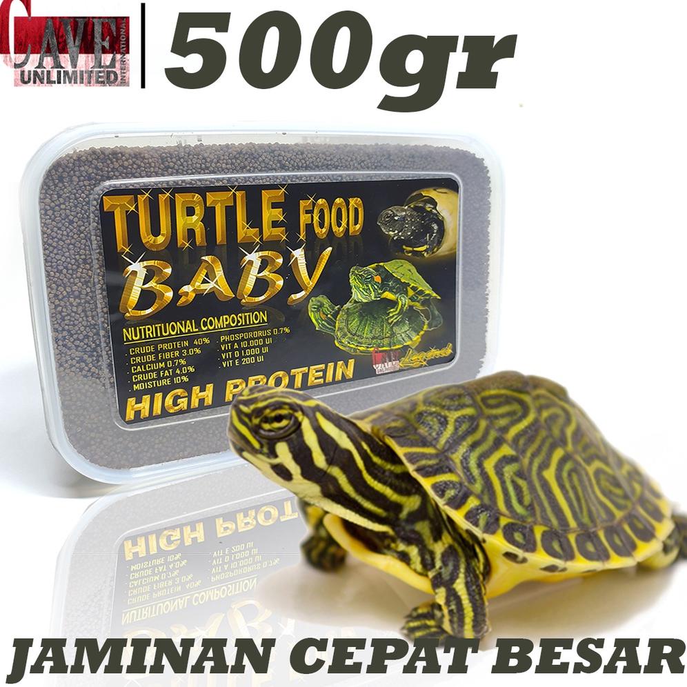 New 500Gr Makanan Baby Kura Kura Res Brazil Ambon Aligator Pelet Hi Protein Jaminan Cepat Besar